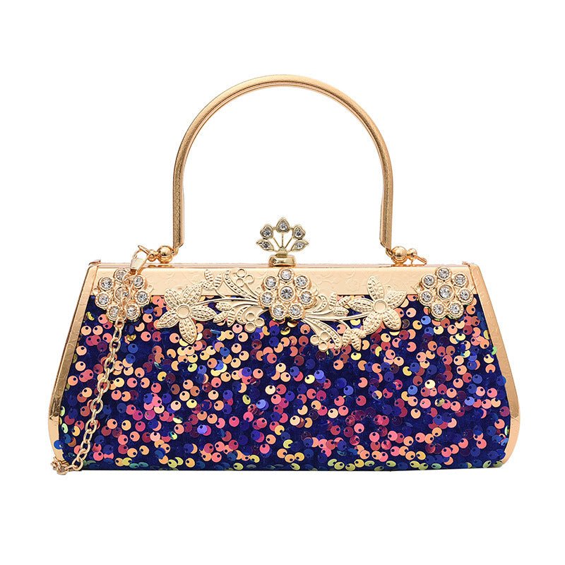 Sequined Banquet Evening Bag with Handle