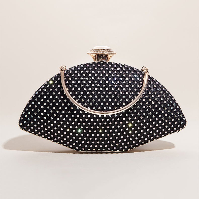 Shell Shape Rhinestone Evening Bag