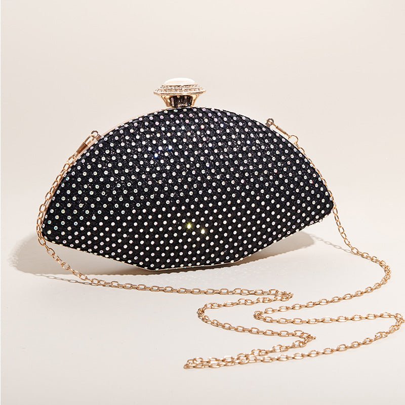 Shell Shape Rhinestone Evening Bag