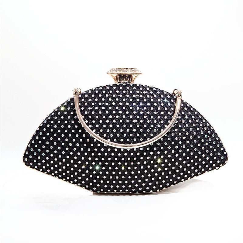 Shell Shape Rhinestone Evening Bag