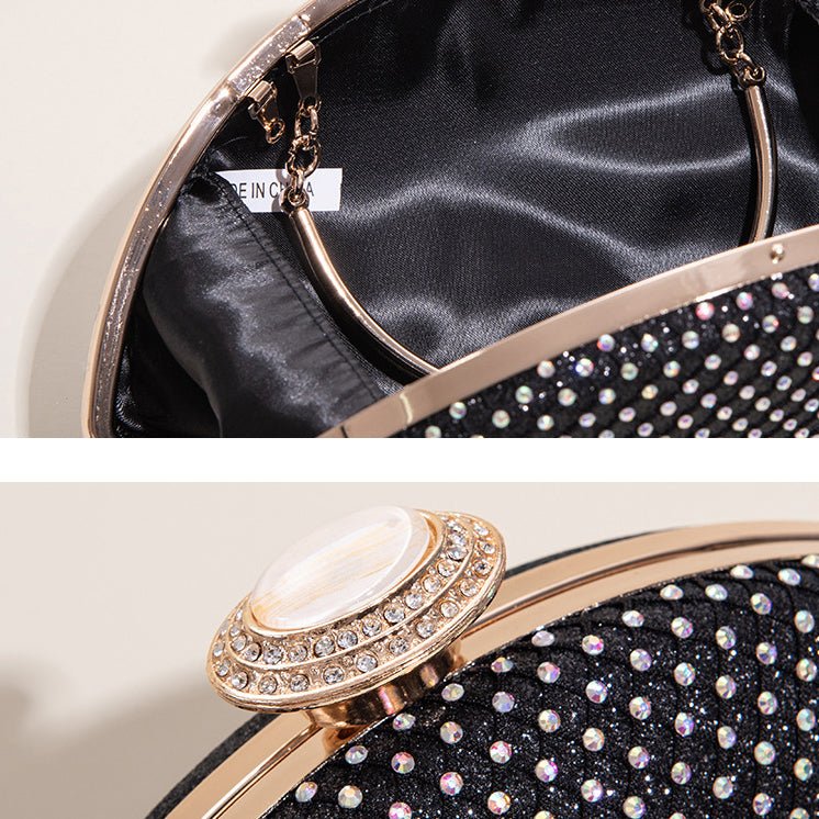 Shell Shape Rhinestone Evening Bag