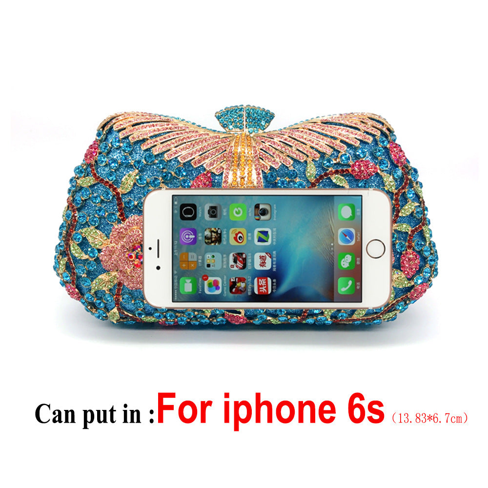 Shiny Evening Clutch Exquisite Flower Banquet Bag