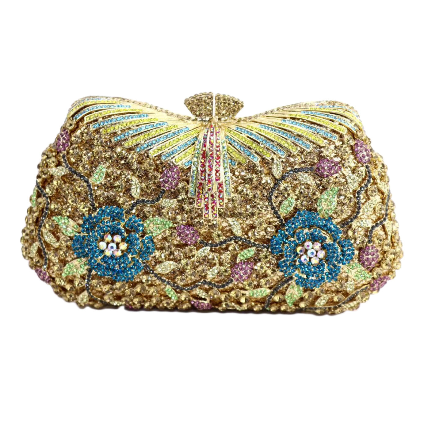 Shiny Evening Clutch Exquisite Flower Banquet Bag
