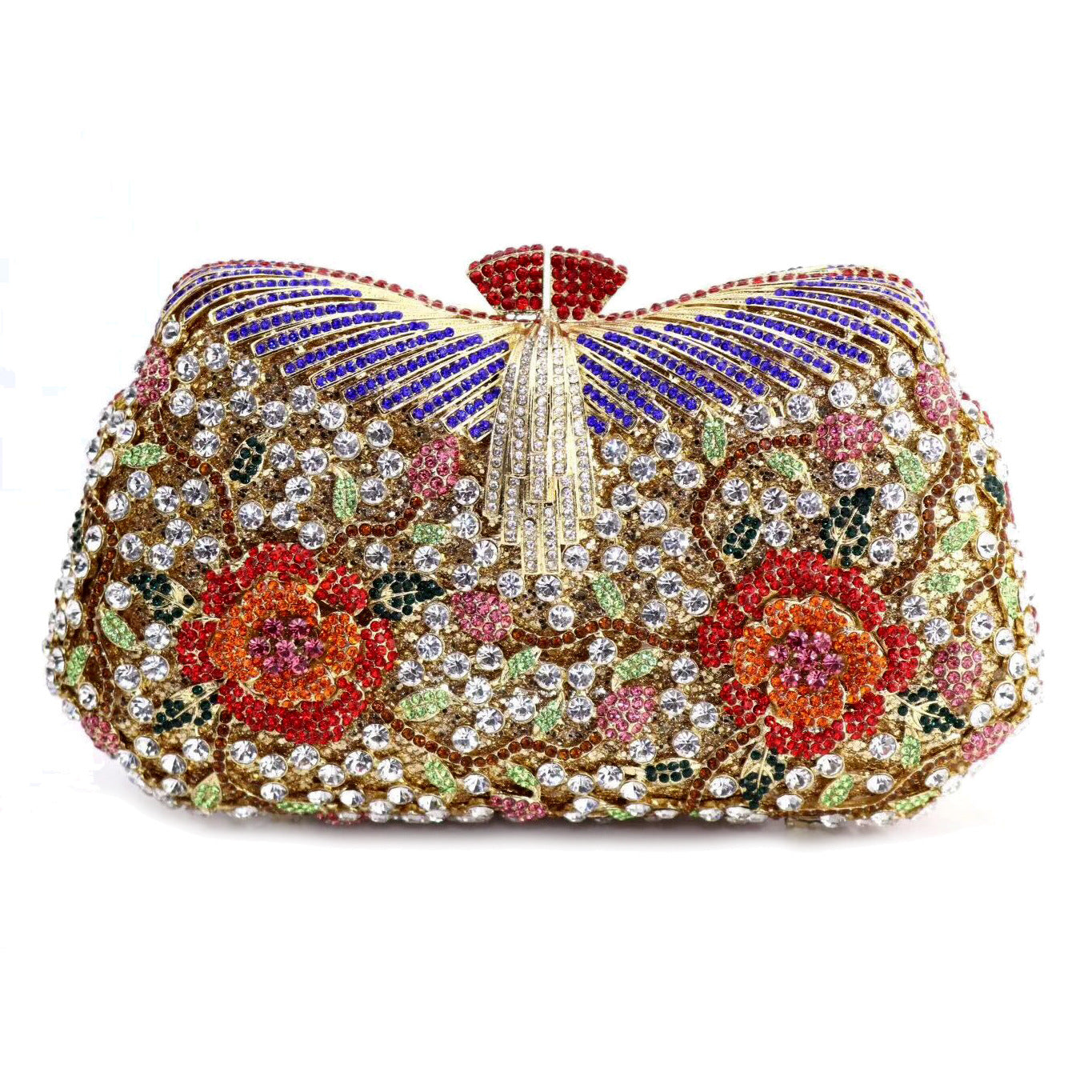 Shiny Evening Clutch Exquisite Flower Banquet Bag
