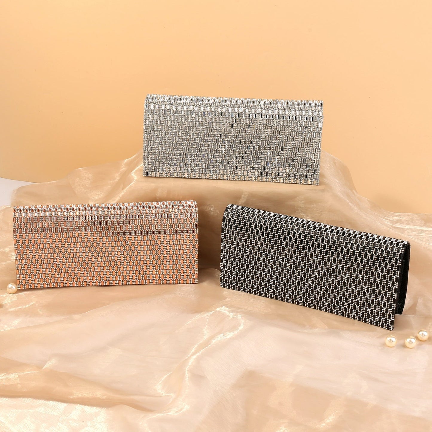 Shiny Rhinestone Hand Party Clutch Bag