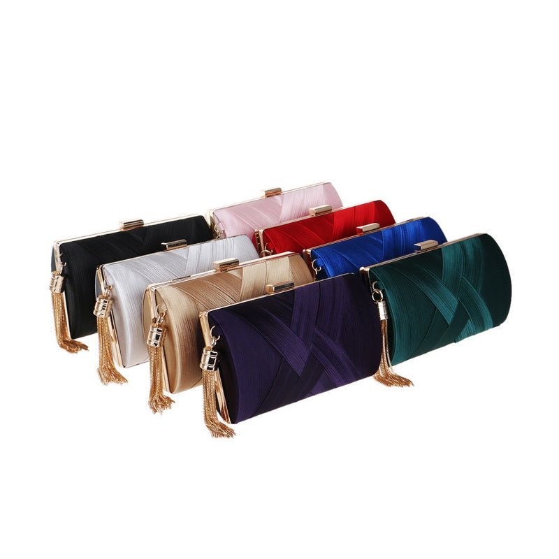 Silk Evening Bag Shinny Clutch