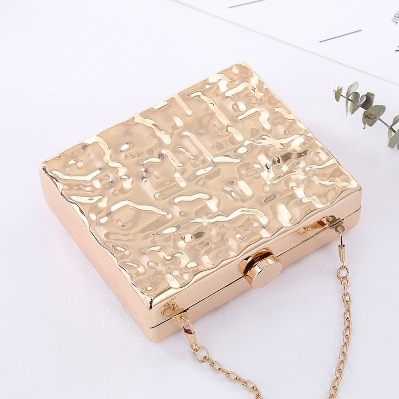 Square Corrugated Acrylic Clutch Bag