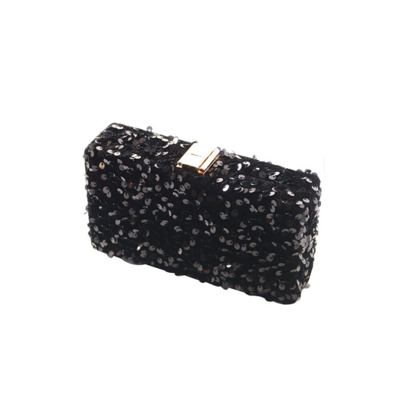 Square Elegant Sequined Evening Clutch Purse