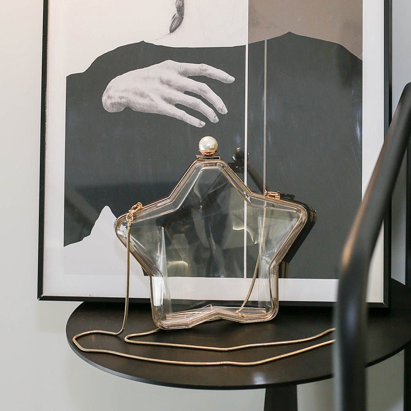 Star Transparent Acrylic Clutch Bag