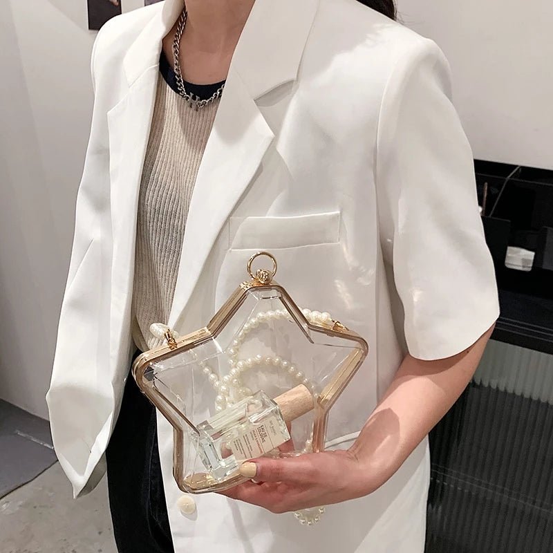 Star Transparent Acrylic Clutch Bag