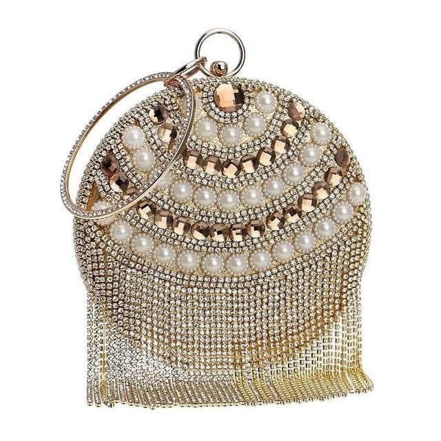 Tassel Evening Bags Diamond Beaded Wedding Clutches
