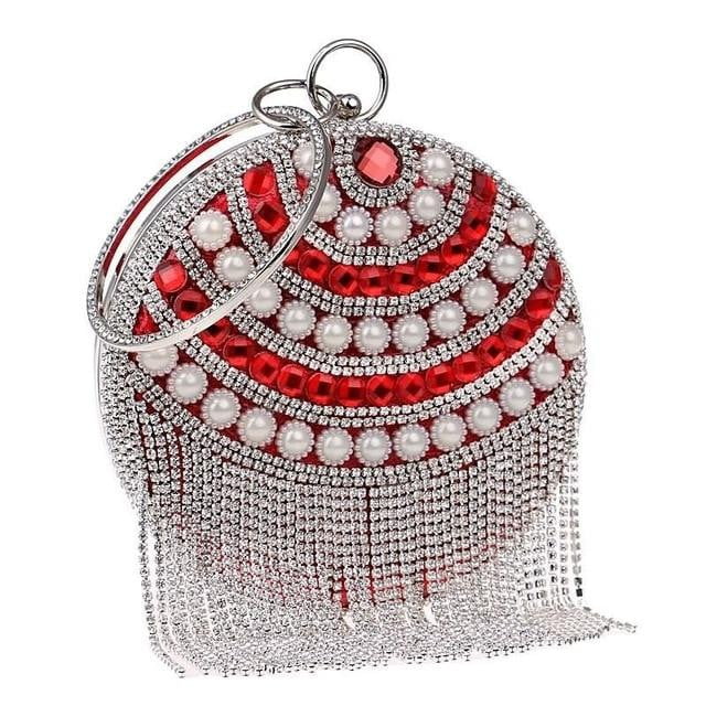 Tassel Evening Bags Diamond Beaded Wedding Clutches