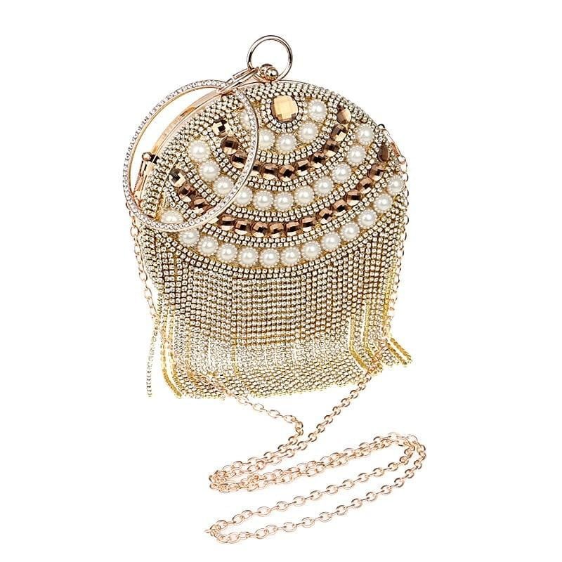 Tassel Evening Bags Diamond Beaded Wedding Clutches