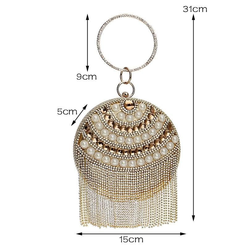 Tassel Evening Bags Diamond Beaded Wedding Clutches