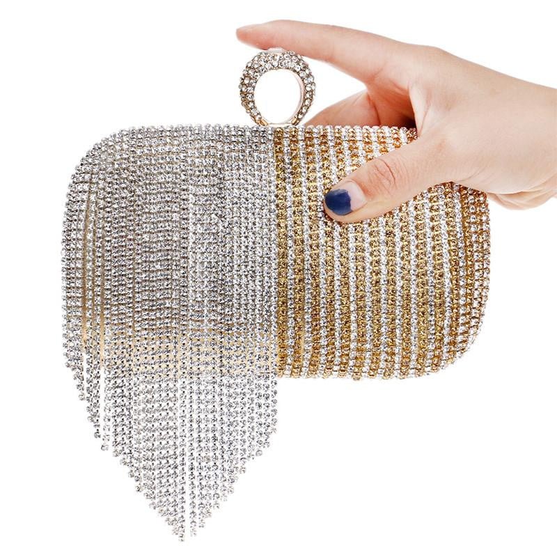 Tassel Evening Clutches Crystal Party Handbags