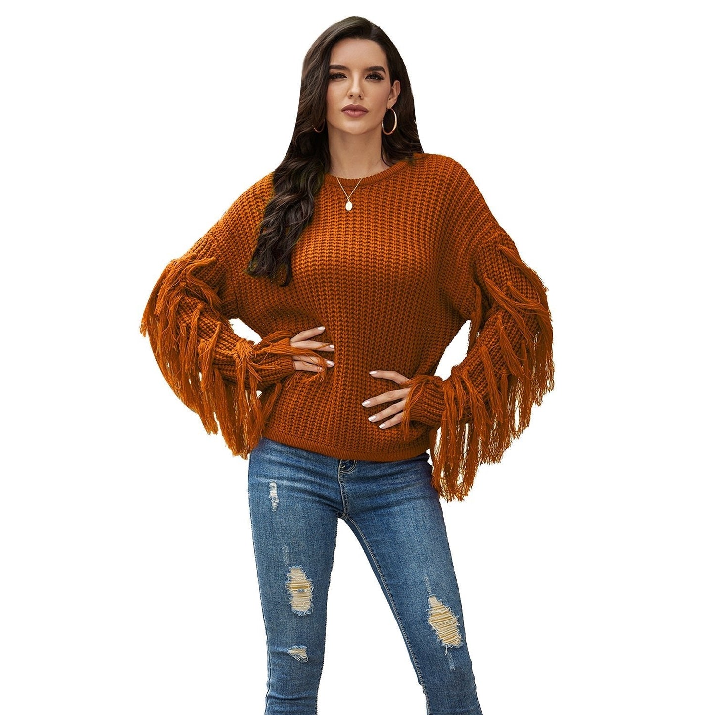 Tassel Pullover Sweater For Women