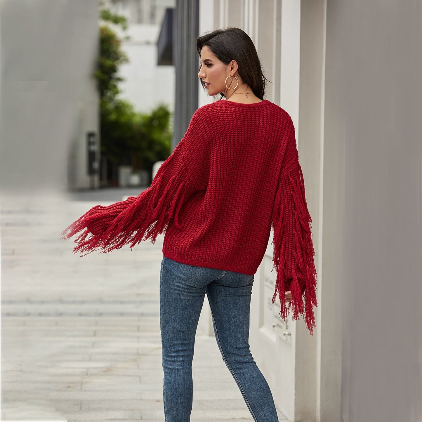 Tassel Pullover Sweater For Women