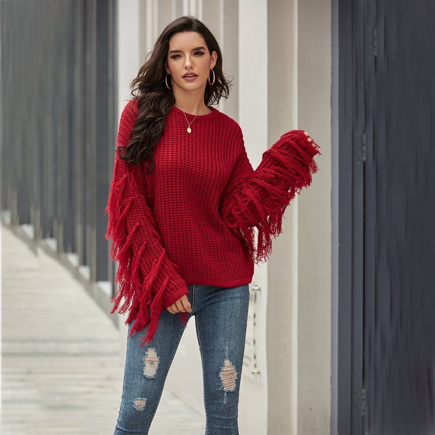 Tassel Pullover Sweater For Women