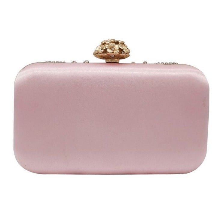Vintage Pink Beaded Clutch Evening Bags