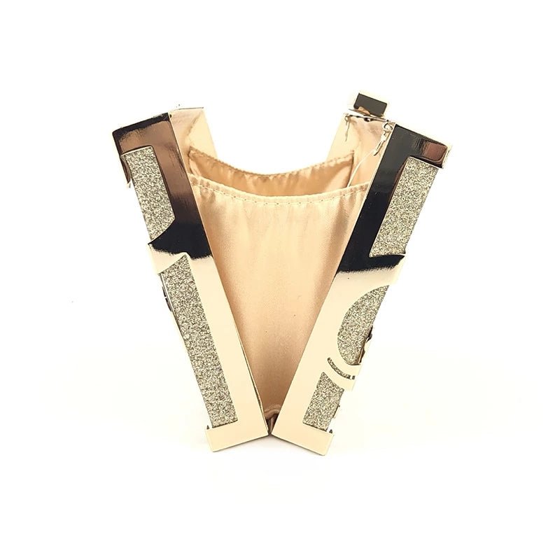 Wedding Party Shoulder Bags Metal Hollow Minaudiere Clutch