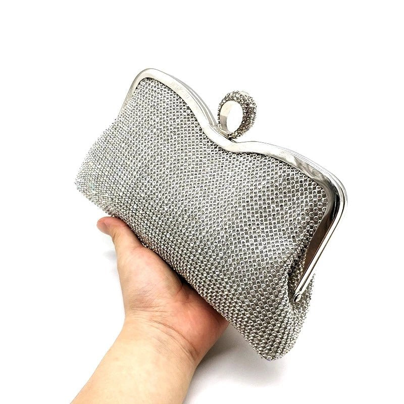 Women Evening Clutch Bag Wedding Shiny Handbags