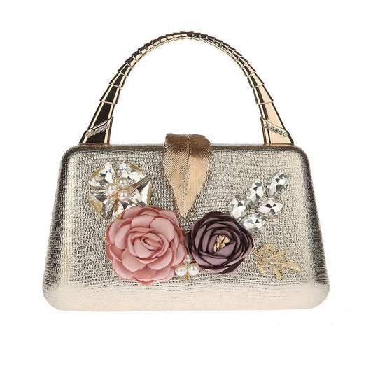 Women's Clutch Evening Bag Flower Handbag Wedding Purse