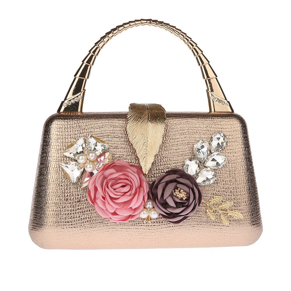 Women's Clutch Evening Bag Flower Handbag Wedding Purse