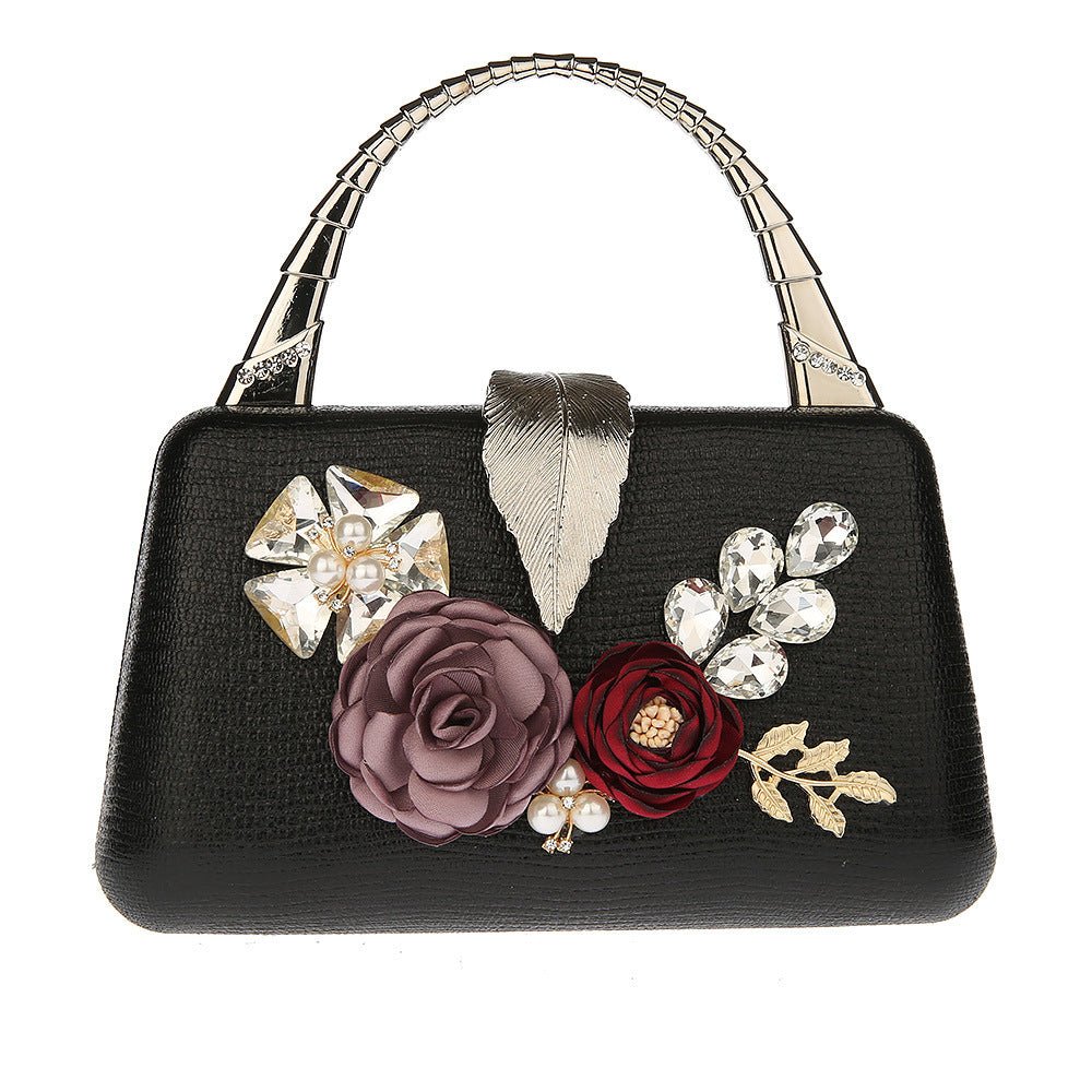 Women's Clutch Evening Bag Flower Handbag Wedding Purse