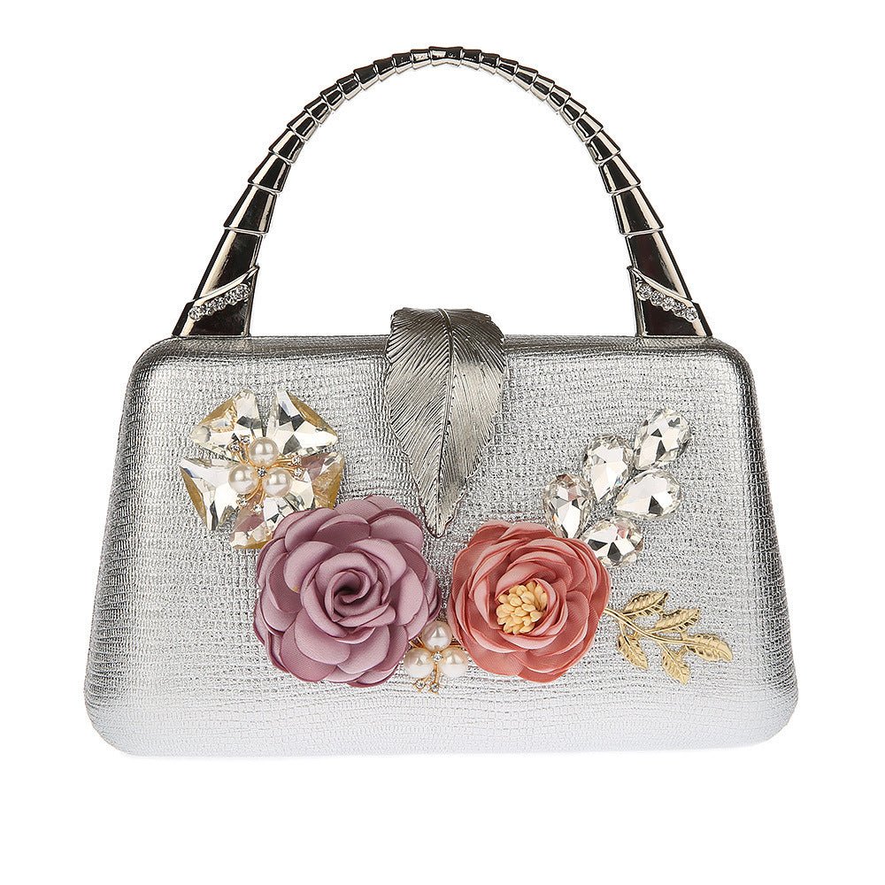 Women's Clutch Evening Bag Flower Handbag Wedding Purse