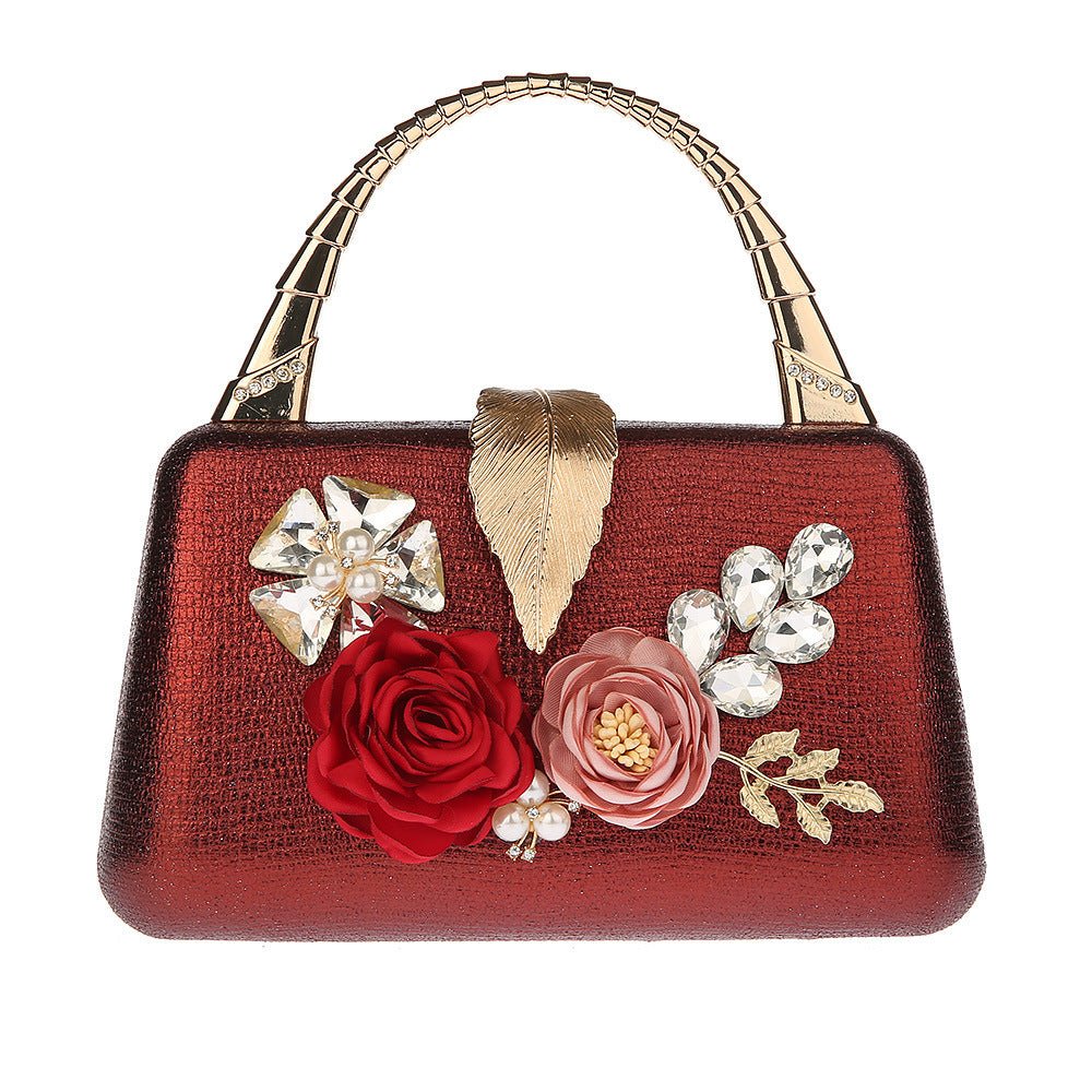 Women's Clutch Evening Bag Flower Handbag Wedding Purse