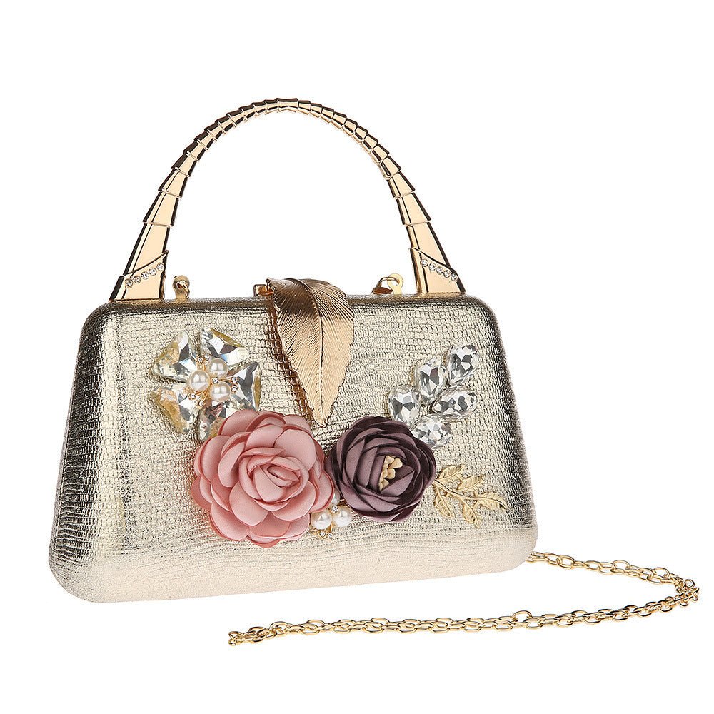 Women's Clutch Evening Bag Flower Handbag Wedding Purse