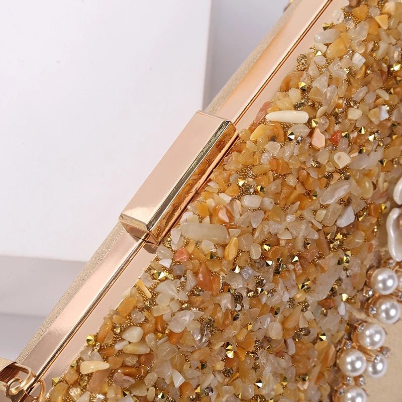 Women's Crossbody Bag for Ladies Flower Sequin Clutch Purse