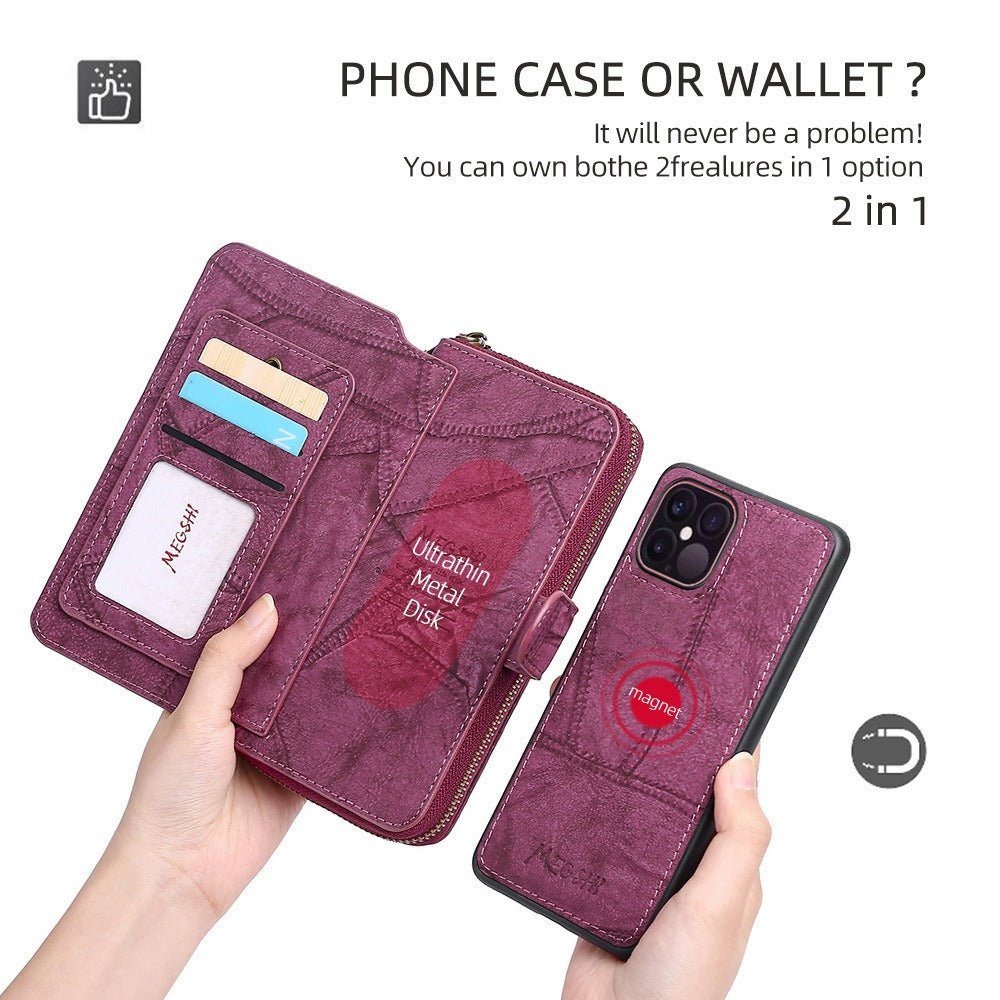 iPhone 11 Case Wallet PU Leather Multifunction Handbag Phone Case