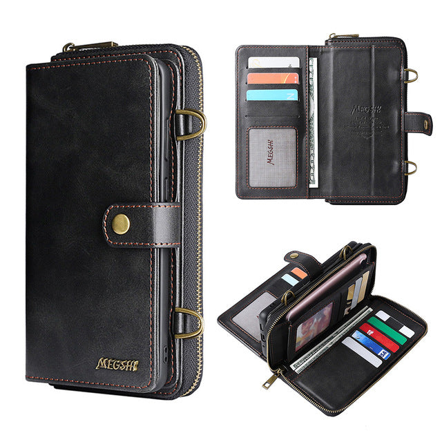 iPhone Wallet Leather Phone Case Card Holder