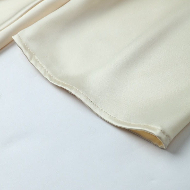 Lyla Front Knot and Backless Satin Maxi Dress