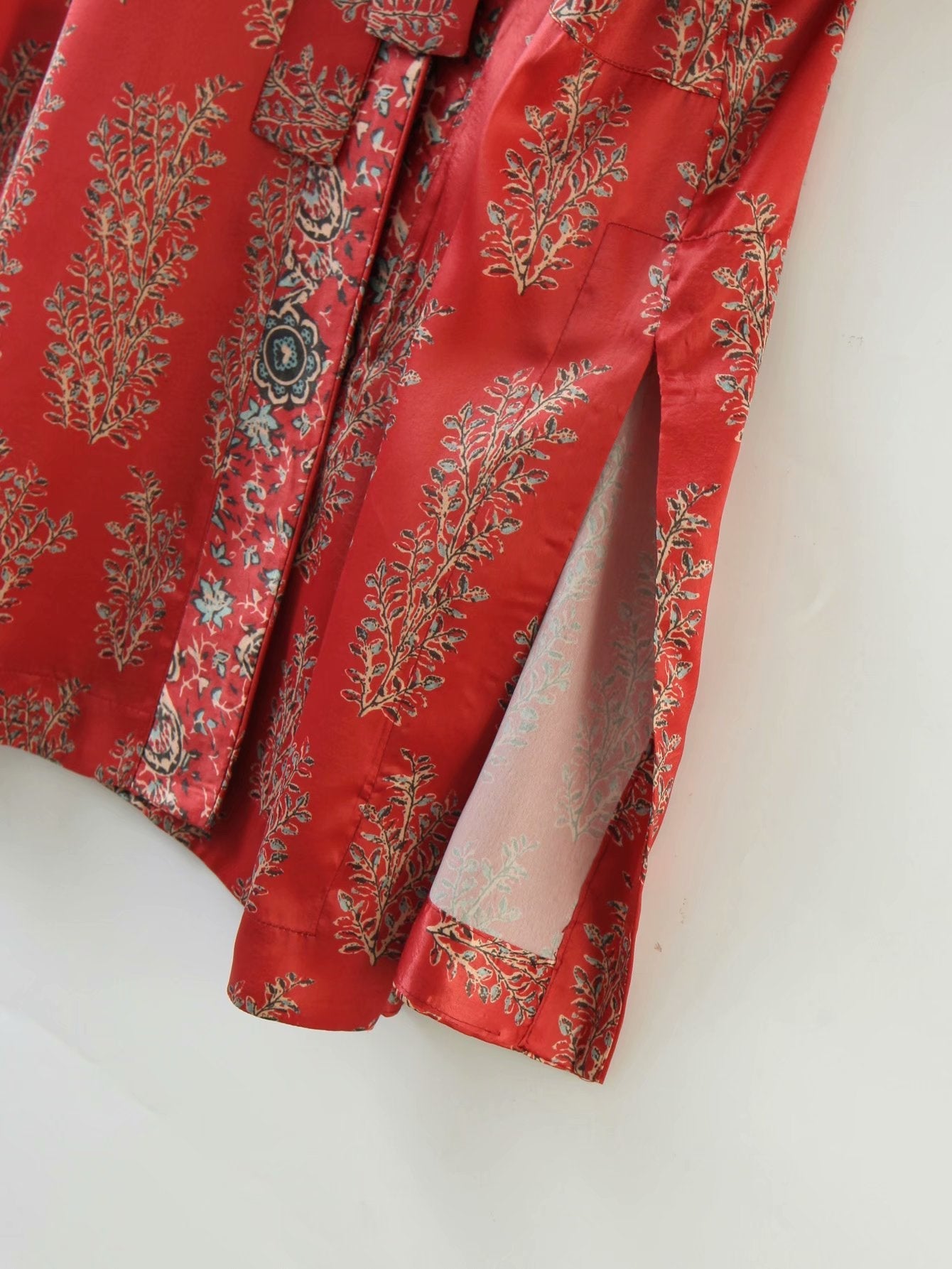 Lynn Floral Kimono Satin Robe Dress