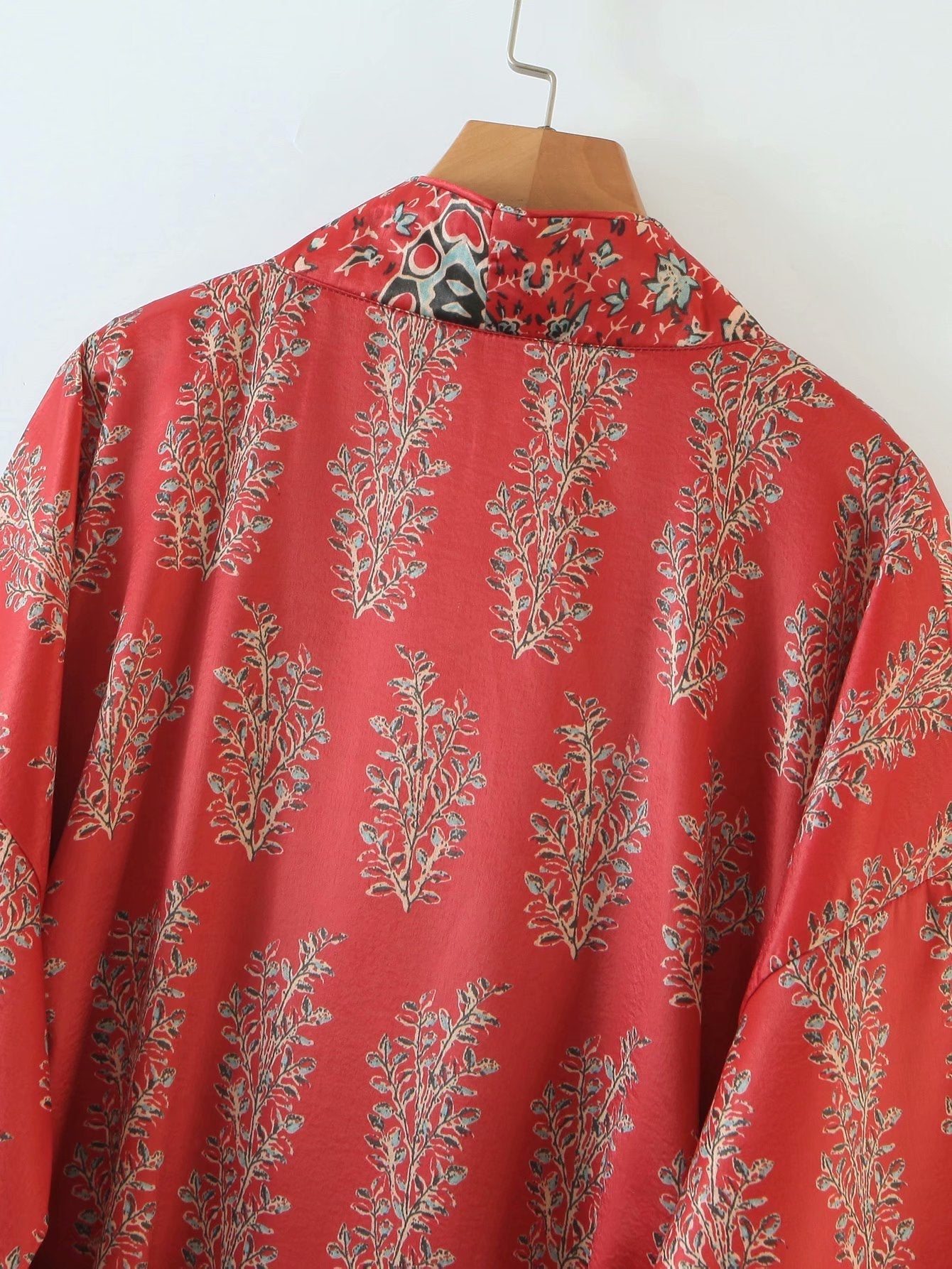 Lynn Floral Kimono Satin Robe Dress