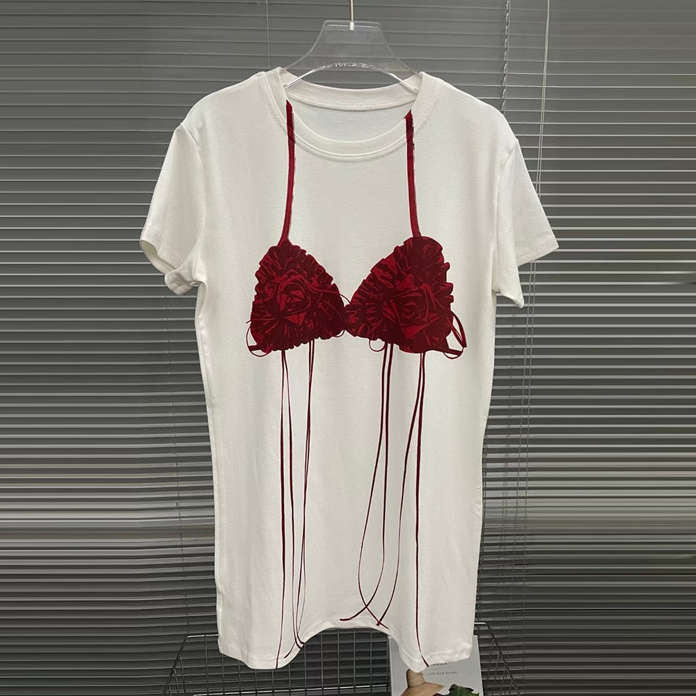 Mabel Rose Bra Prints T-Shirt Dress