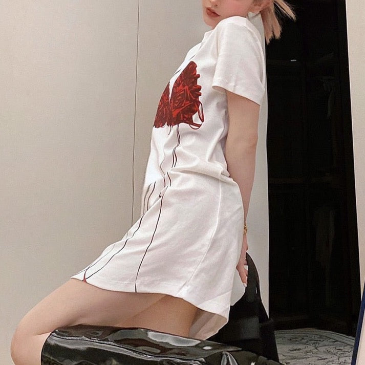 Mabel Rose Bra Prints T-Shirt Dress