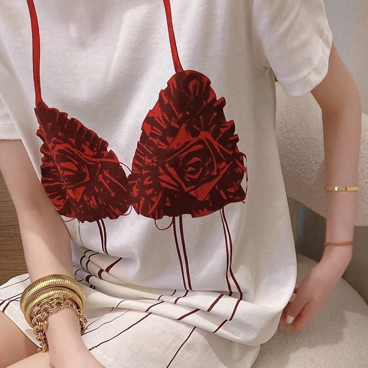 Mabel Rose Bra Prints T-Shirt Dress