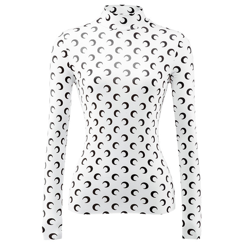 Machella Crescent Moon Prints Tissue Tops