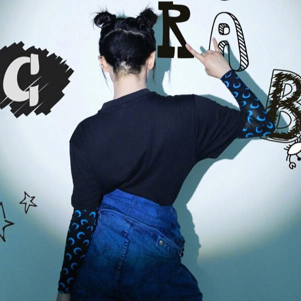 Machella Crescent Moon Prints Tissue Tops