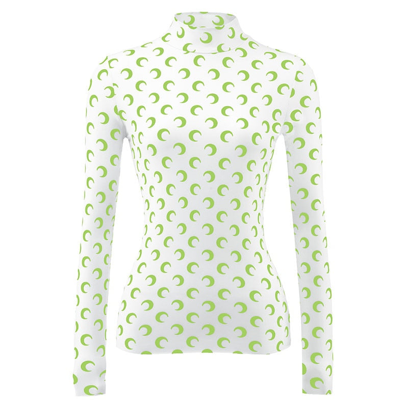 Machella Crescent Moon Prints Tissue Tops