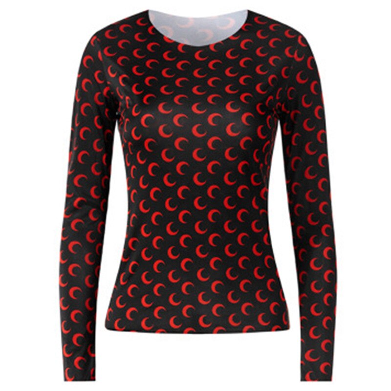 Machella Crescent Moon Prints Tissue Tops