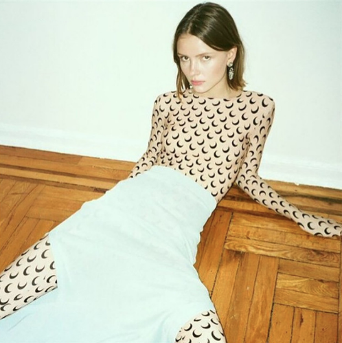 Machella Crescent Moon Prints Tissue Tops