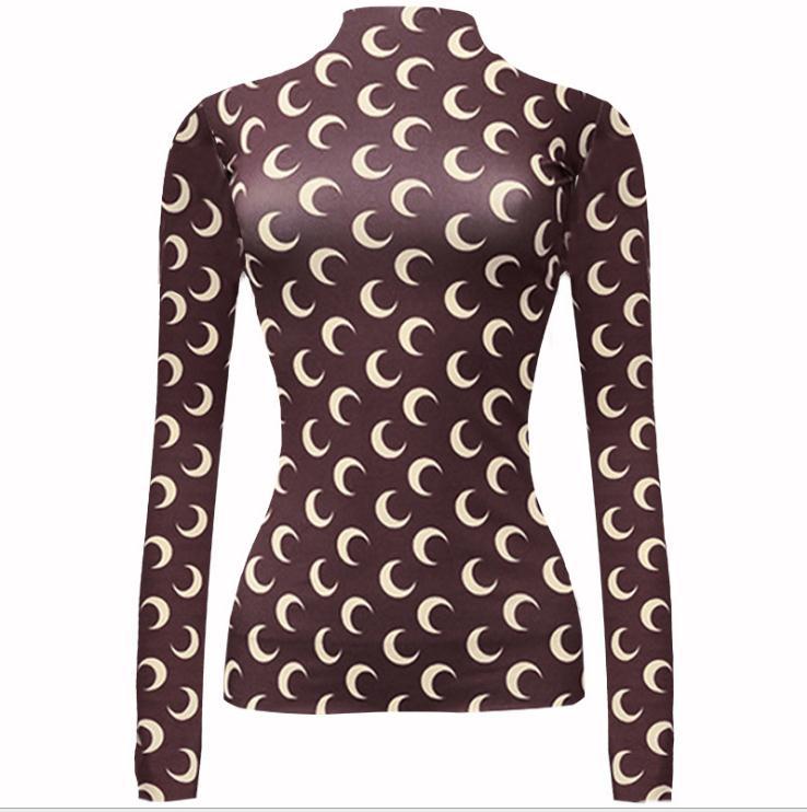 Machella Crescent Moon Prints Tissue Tops