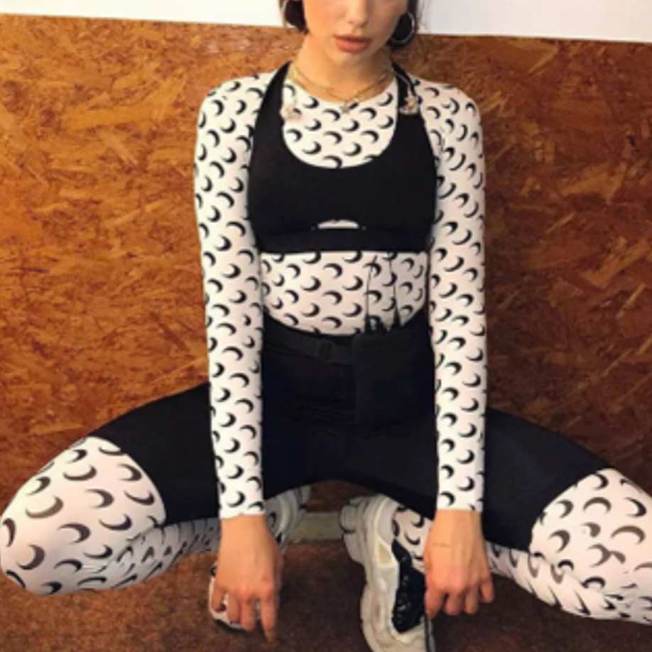 Machella Crescent Moon Prints Tissue Tops