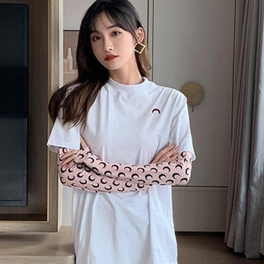 Machella Crescent Moon Prints Tissue Tops