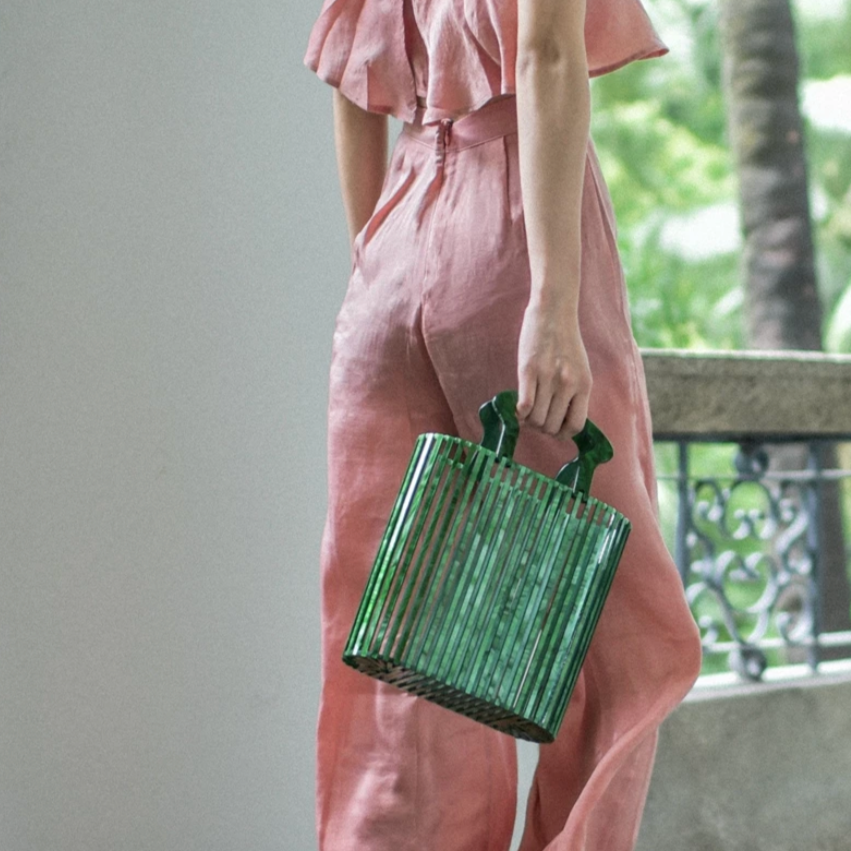 Madison Acrylic Bamboo Tote Bags