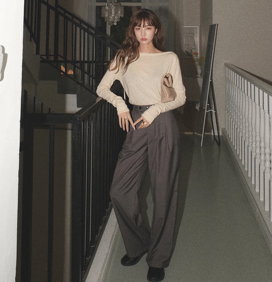 Maige Pleated Wide Leg Pants - 2 Colors